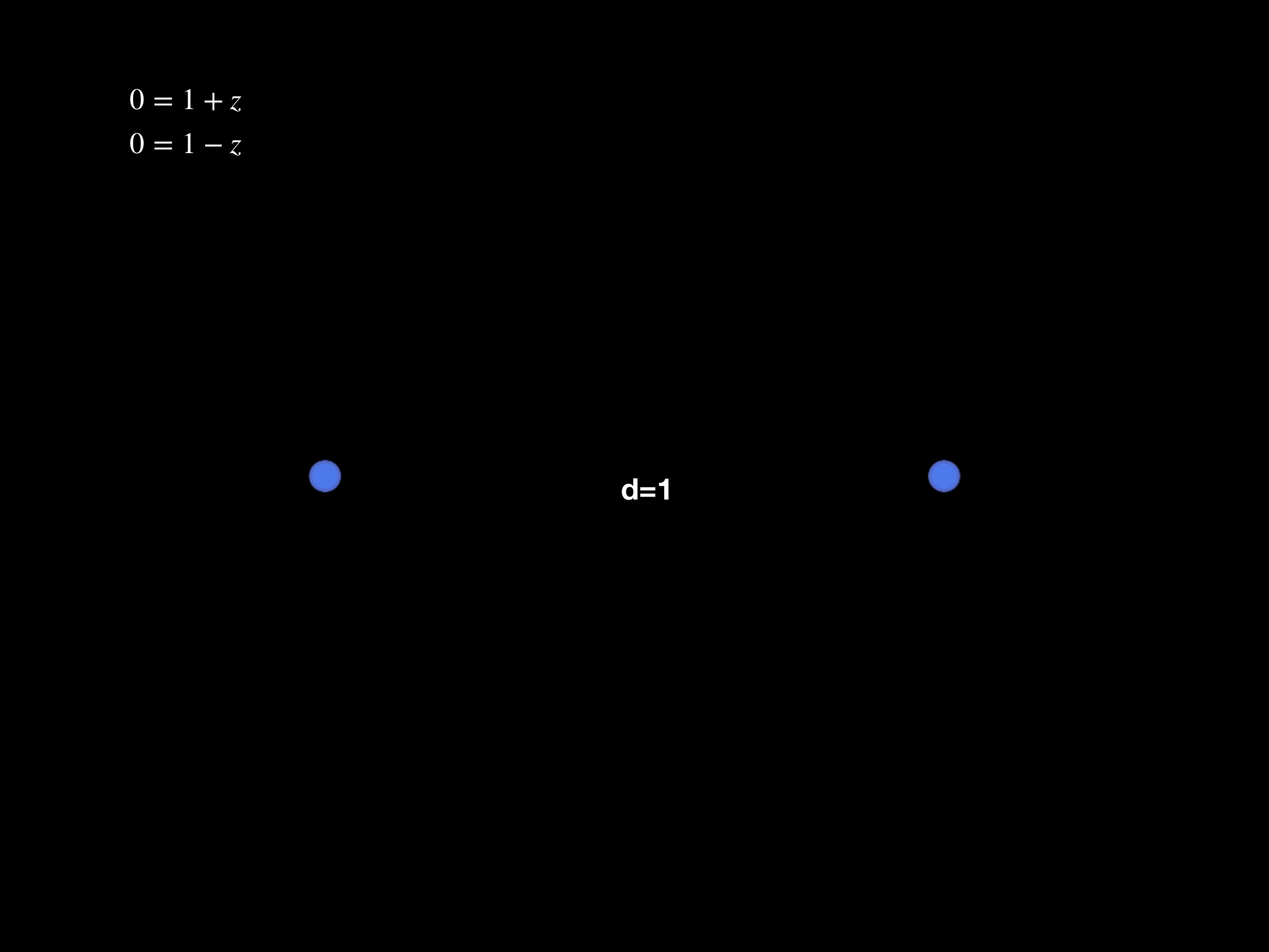 Slide 2: d=1